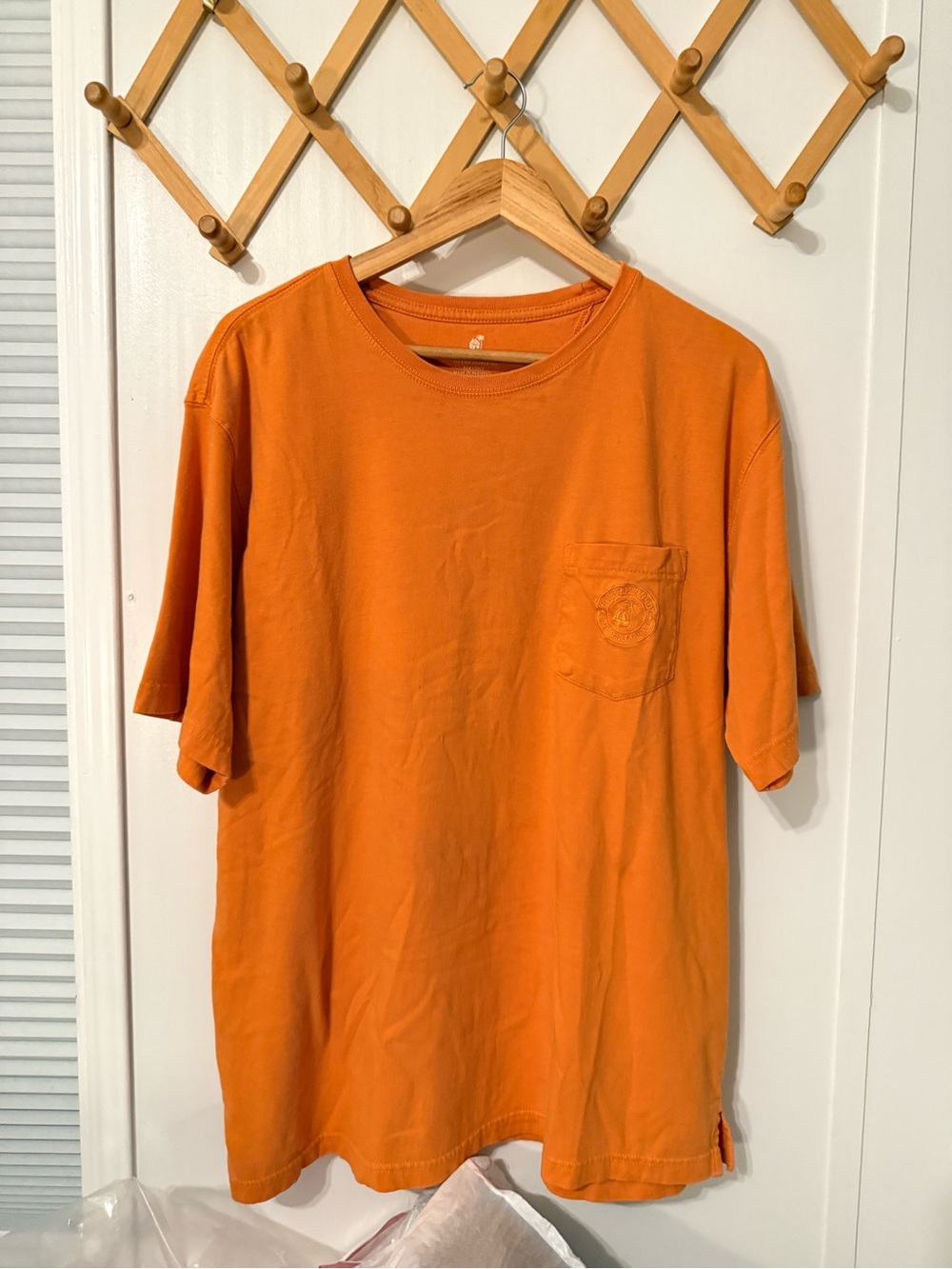 Caribbean Joe Orange Short-Sleeve Crewneck Pocket Tee